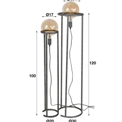 WoonStijl Vloerlamp 2L match set van 2