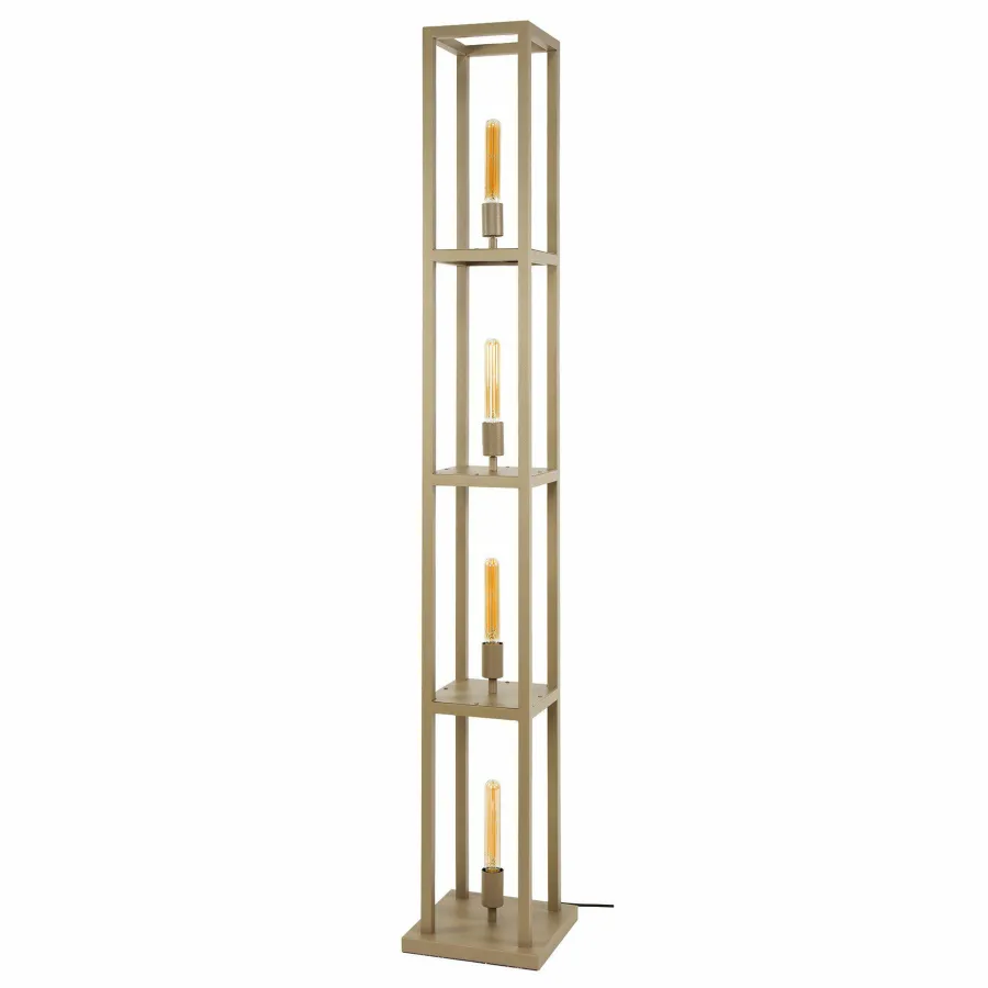 WoonStijl Vloerlamp 4L Quadra Beige Best
