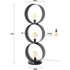 WoonStijl Vloerlamp 3L ring geperforeerd Outlet