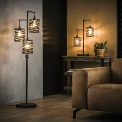 WoonStijl Vloerlamp 3L spindle slate grey / Slate grey Best