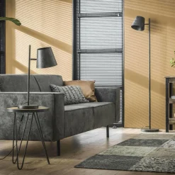 WoonStijl Vloerlamp 1L verstelbare metalen kap / Charcoal Best