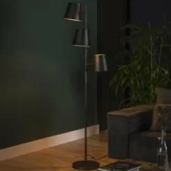 WoonStijl Vloerlamp 3x Kinetic / Charcoal Hot