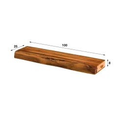 WoonStijl Wandplank 100 cm tree massief acacia naturel Hot