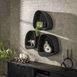 WoonStijl Wandschap metallic driehoek New