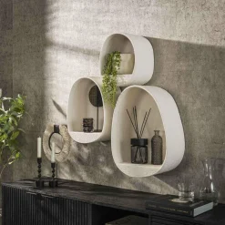 WoonStijl Wandschap set van 3 stone druppel Sale