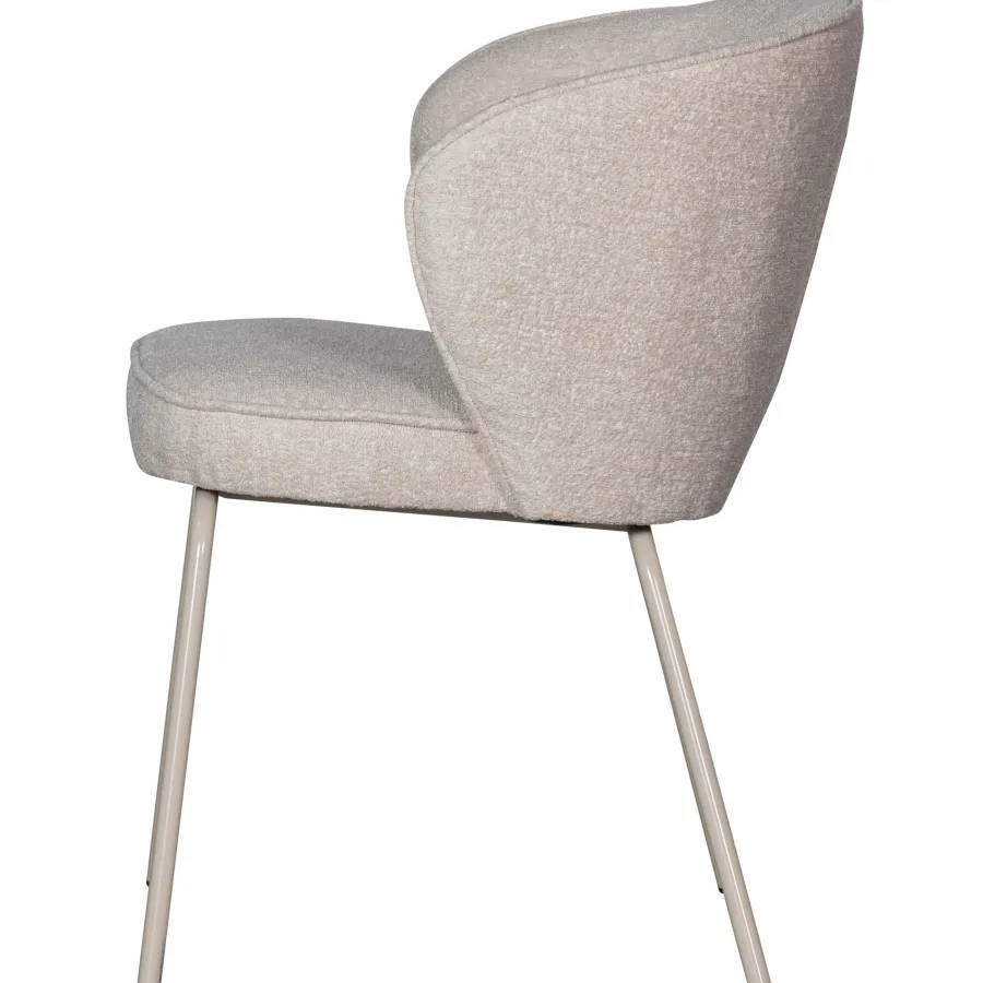 Woood Admit eetkamerstoel wollig geweven pebble New