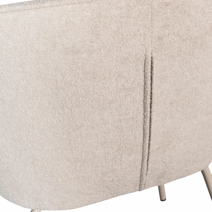 Woood Admit eetkamerstoel wollig geweven pebble New