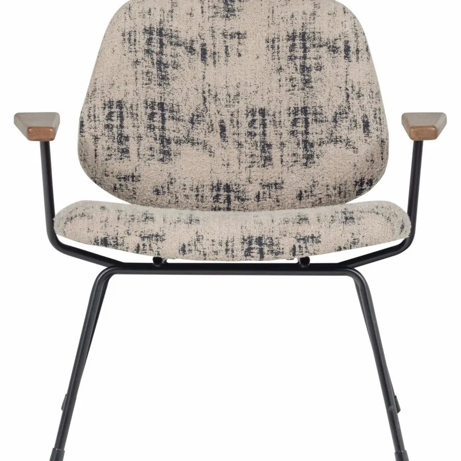 Woood Aure fauteuil chenille beige/zwart Sale