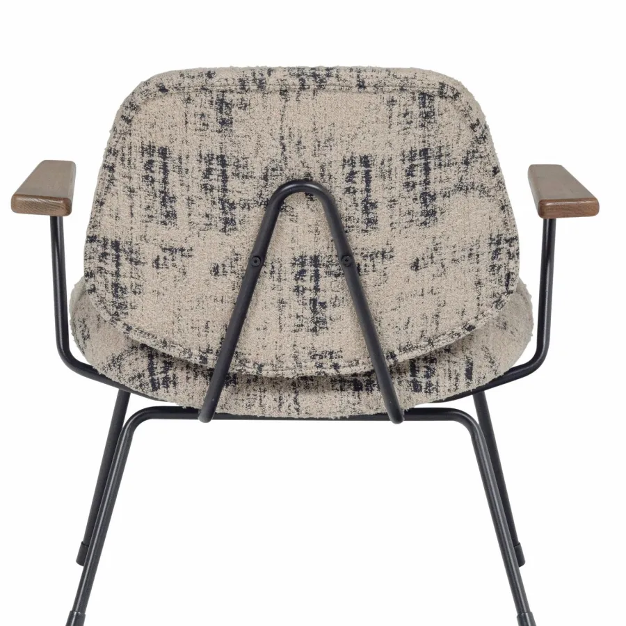 Woood Aure fauteuil chenille beige/zwart Sale