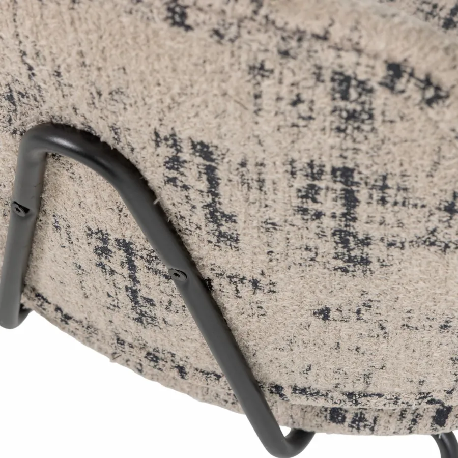 Woood Aure fauteuil chenille beige/zwart Sale
