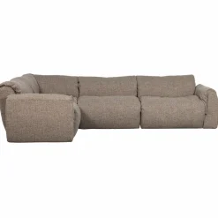 Woood Baggy hoekbank links geweven stof bruin melange Clearance