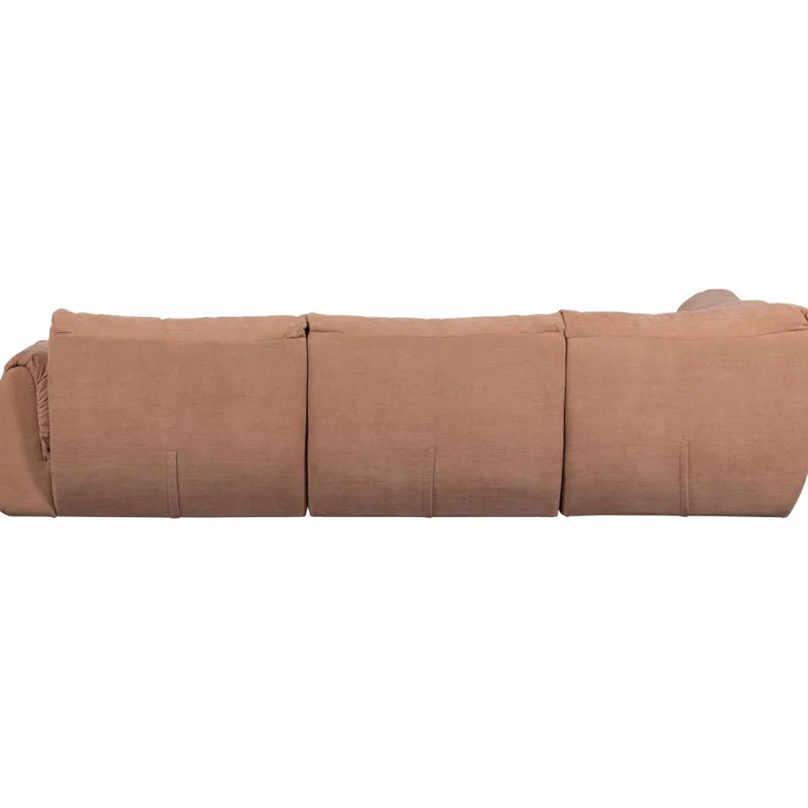 Woood Baggy hoekbank links geweven chenille oud roze Sale