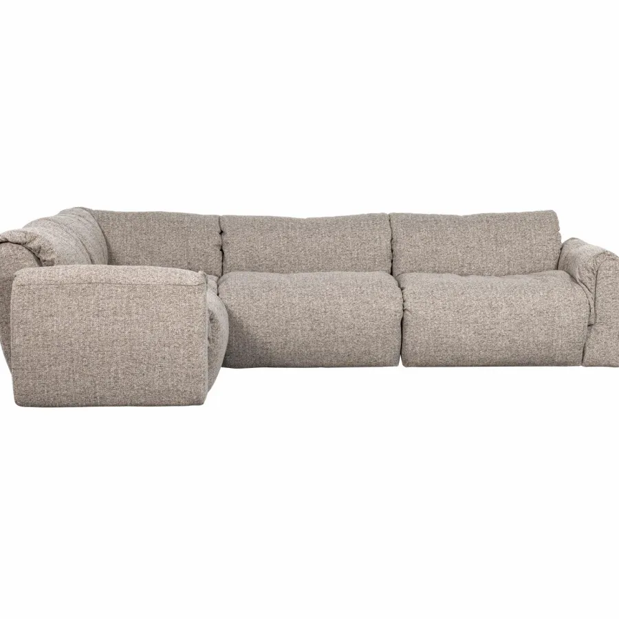 Woood Baggy hoekbank links geweven stof naturel melange Sale