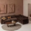 Woood Baggy hoekbank rechts 3d chenille donkerbruin New