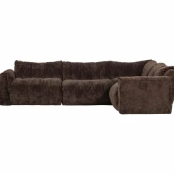 Woood Baggy hoekbank rechts 3d chenille donkerbruin New