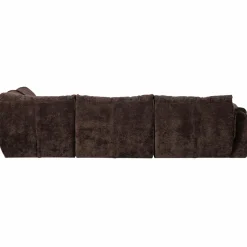 Woood Baggy hoekbank rechts 3d chenille donkerbruin New