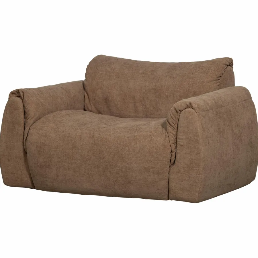 Woood Baggy loveseat geweven chenille bruin Sale