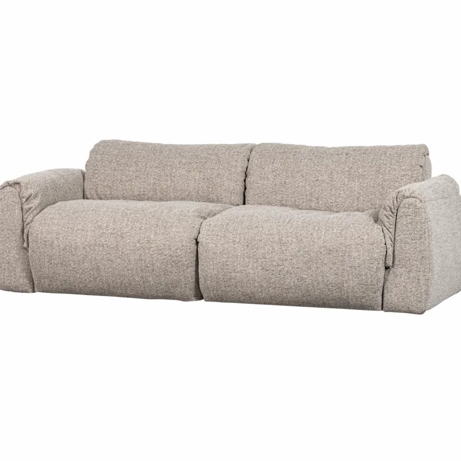 Woood Baggy 2-zits bank geweven stof naturel melange Outlet
