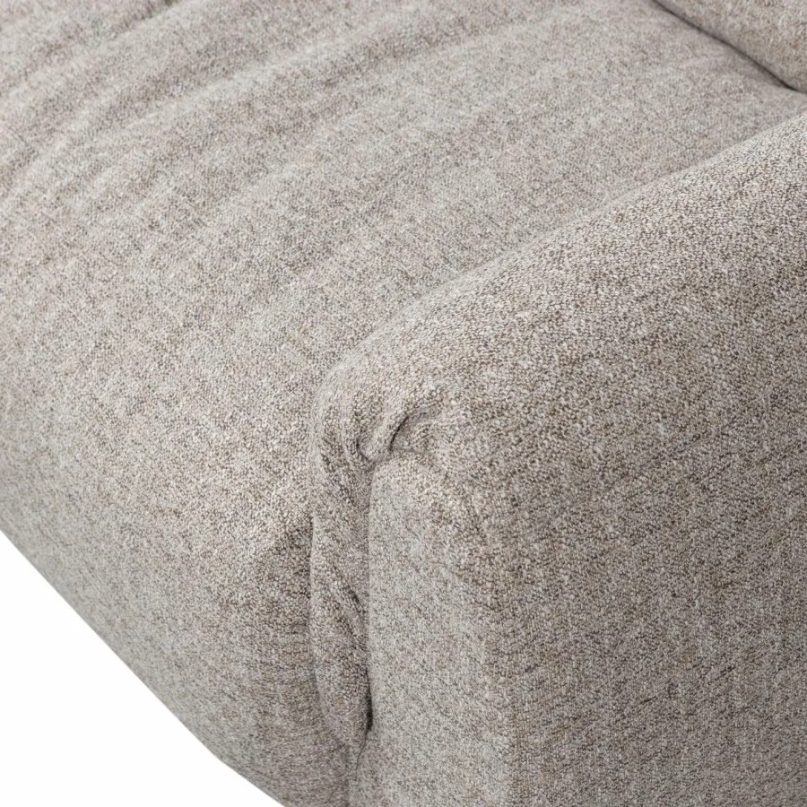 Woood Baggy 2-zits bank geweven stof naturel melange Outlet