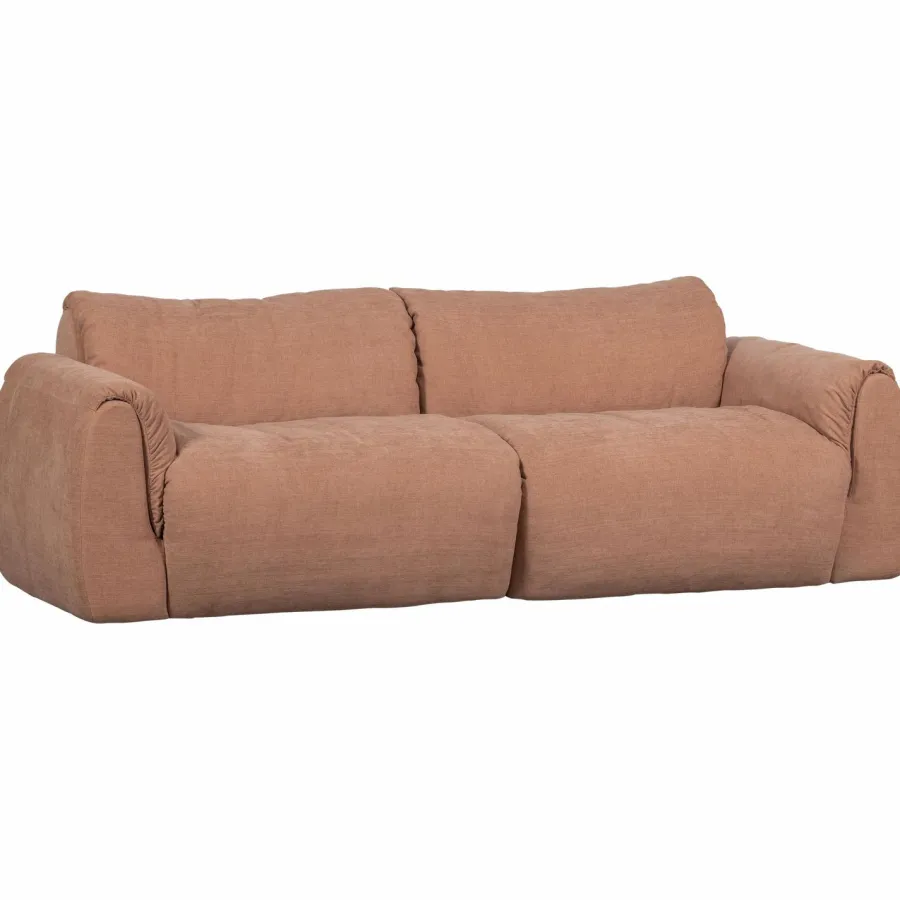 Woood Baggy 2-zits bank geweven chenille oud roze Sale