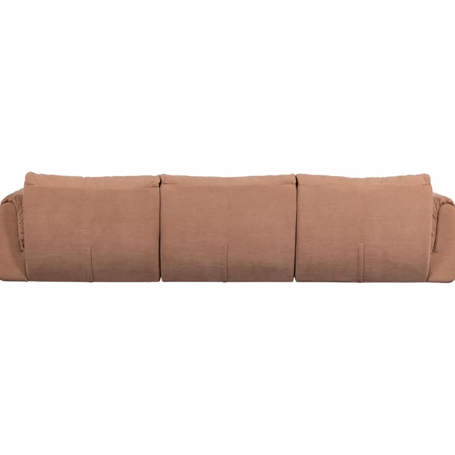 Woood Baggy 3-zits bank geweven chenille oud roze Sale