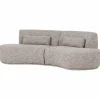 Woood Batavier half ronde bank 4-zits zand melange Sale