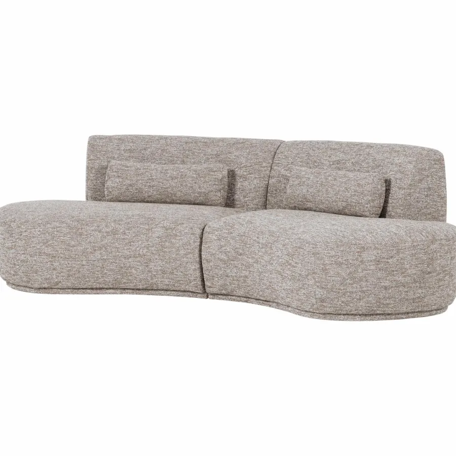 Woood Batavier half ronde bank 4-zits zand melange Sale
