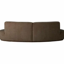 Woood Batavier half ronde bank 4-zits velvet melange bruin Discount