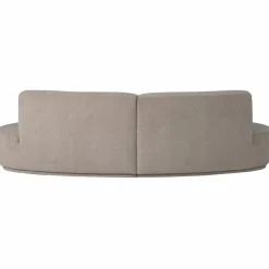 Woood Batavier half ronde bank 4-zits velvet melange zand Outlet