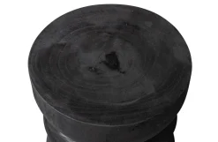 Woood Bikkel Kruk Hout Zwart 40xØ28cm Best