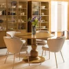 Woood Blanco eettafel o120cm mango hout honinggeel New