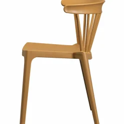 Woood Bliss tuinstoel met spijlen wood fiber caramel melange