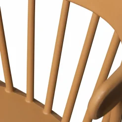 Woood Bliss tuinstoel met spijlen wood fiber caramel melange
