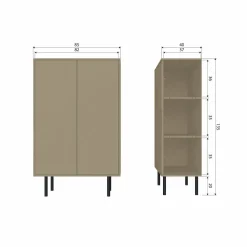 Woood Cadiz opbergkast grenen mud [fsc]