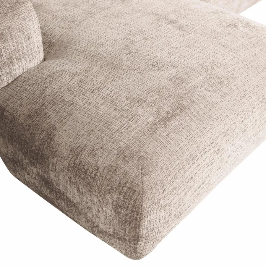 Woood CLOUD chaise longue links geweven chenille naturel Hot