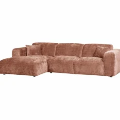 Woood CLOUD chaise longue links geweven chenille terra Hot