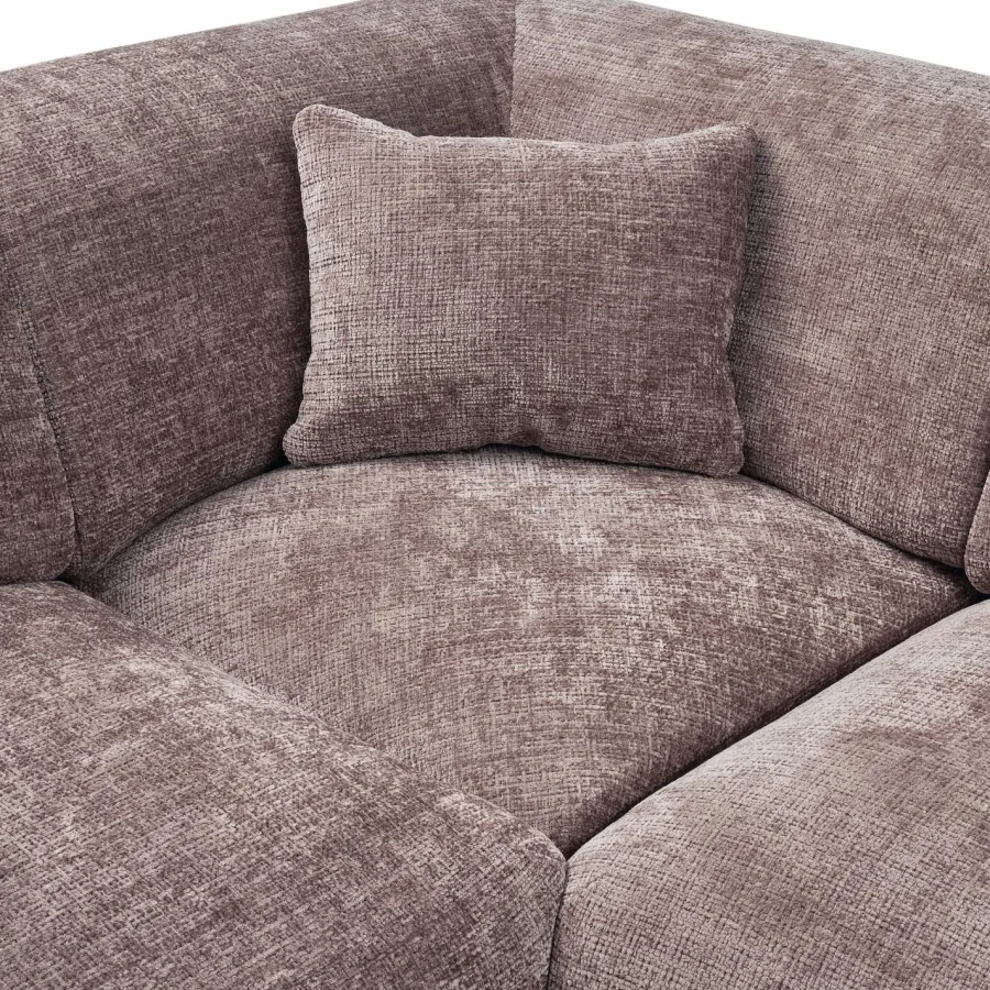 Woood CLOUD hoekbank links geweven chenille taupe Online