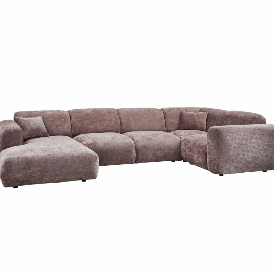 Woood CLOUD hoekbank rechts geweven chenille taupe Clearance
