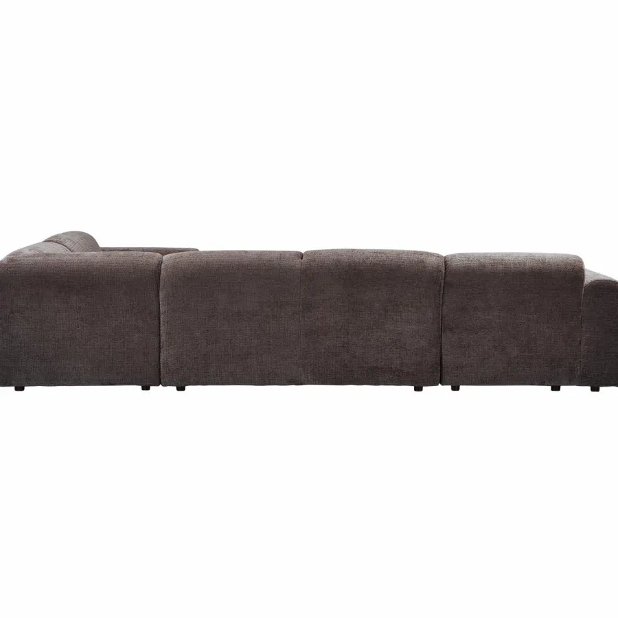 Woood CLOUD hoekbank rechts geweven chenille warm bruin Best