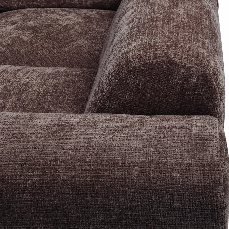 Woood CLOUD hoekbank rechts geweven chenille warm bruin Best