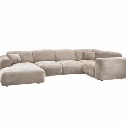 Woood CLOUD hoekbank rechts geweven chenille naturel Discount