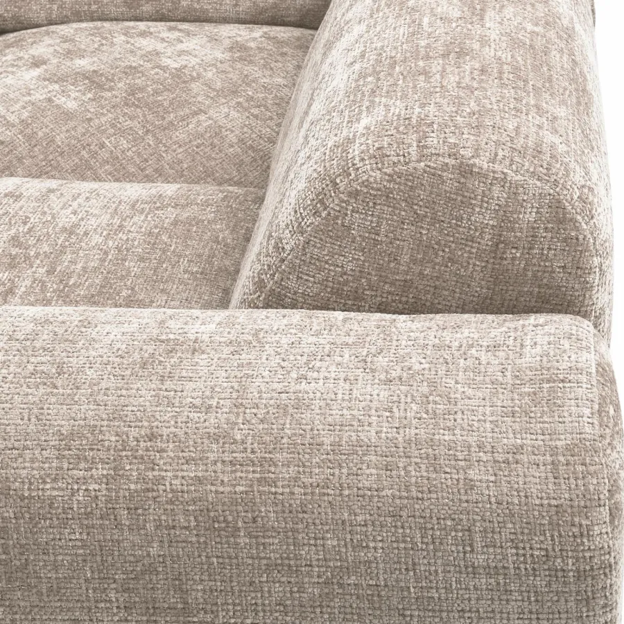 Woood CLOUD hoekbank rechts geweven chenille naturel Discount