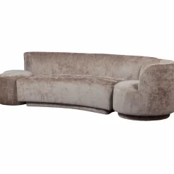 Woood Combi-popular: bankje + fauteuil + poef taupe Online