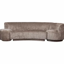 Woood Combi-popular: bankje + fauteuil + poef taupe Online