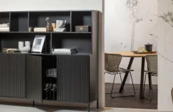 Woood Combi-tablo: Organisch Eiken 130x130 & 2-standen Poot Vierk Online