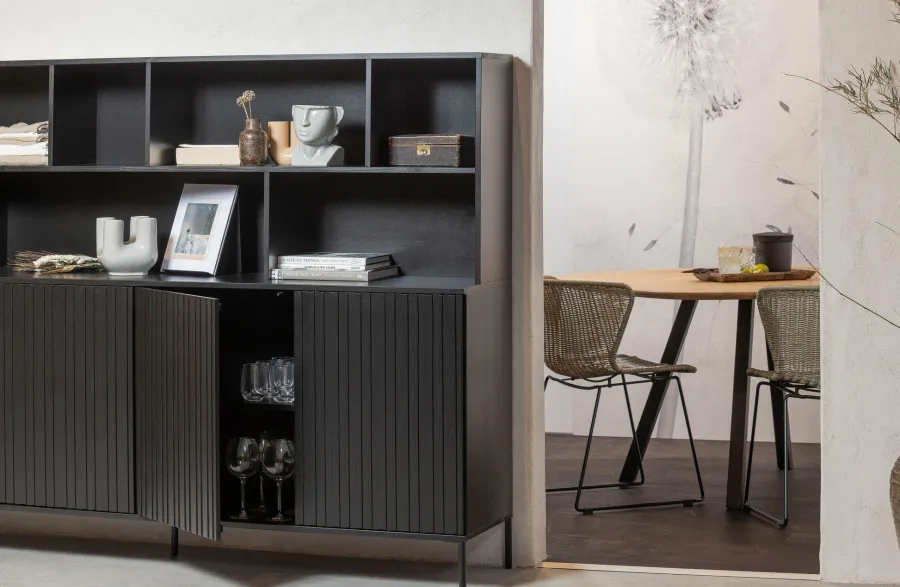 Woood Combi-tablo: Organisch Eiken 130x130 & 2-standen Poot Vierk Online