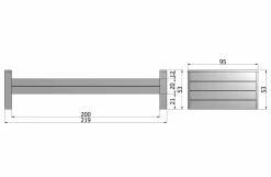 Woood Dennis Bed 90x200 Cm Grenen Steel Grey Geborsteld [fsc] Best