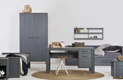 Woood Dennis Bureau Grenen Steel Grey Geborsteld [fsc] Best