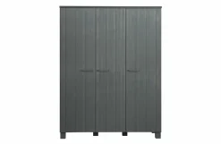 Woood Dennis 3-deurs Kast Grenen Steel Grey Geborsteld [fsc] New