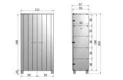 Woood Dennis Kast Grenen Steel Grey Geborsteld [fsc] Sale